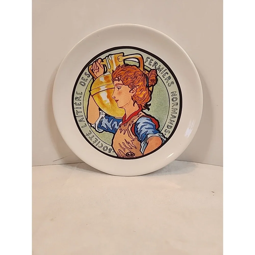 Societe Laitiere Des Fermiers Normands‎ Cheese Plate Dish Milk Maid